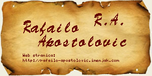Rafailo Apostolović vizit kartica